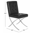 Safavieh Walsh Iron Tufted Side Chair in Black