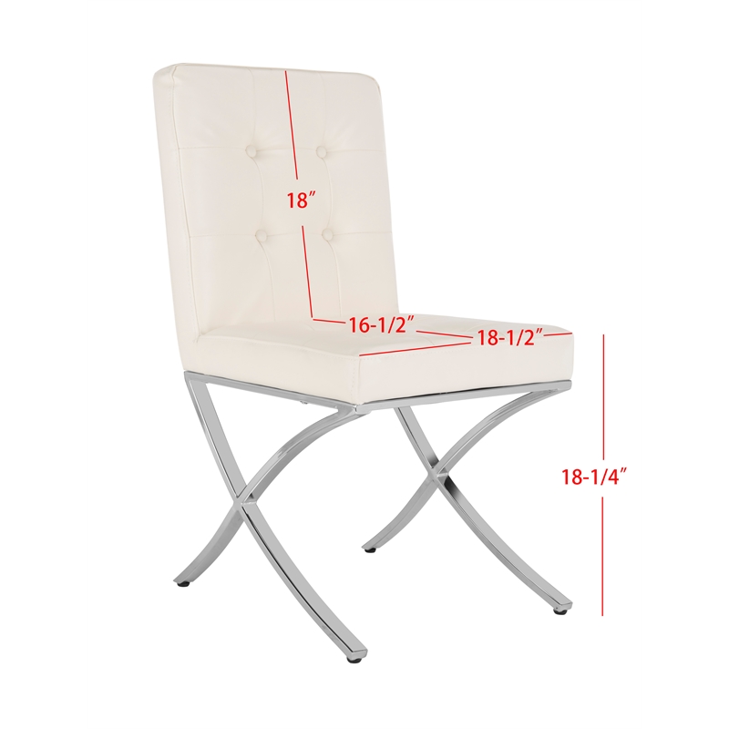 Safavieh Walsh Iron Tufted Side Chair in White
