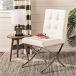 Safavieh Walsh Iron Tufted Side Chair in White