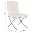 Safavieh Walsh Iron Tufted Side Chair in White