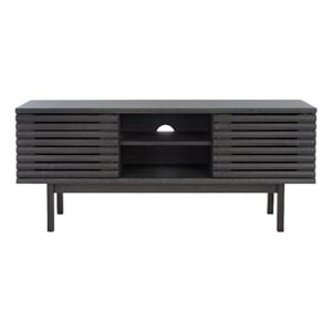 Safavieh Aricia Wood Small 2Door Media Stand in Black