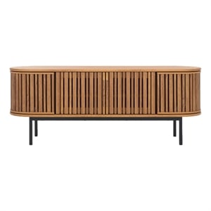 Safavieh Enid 4 Door Media Stand Wood and Metal  in Oak / Black