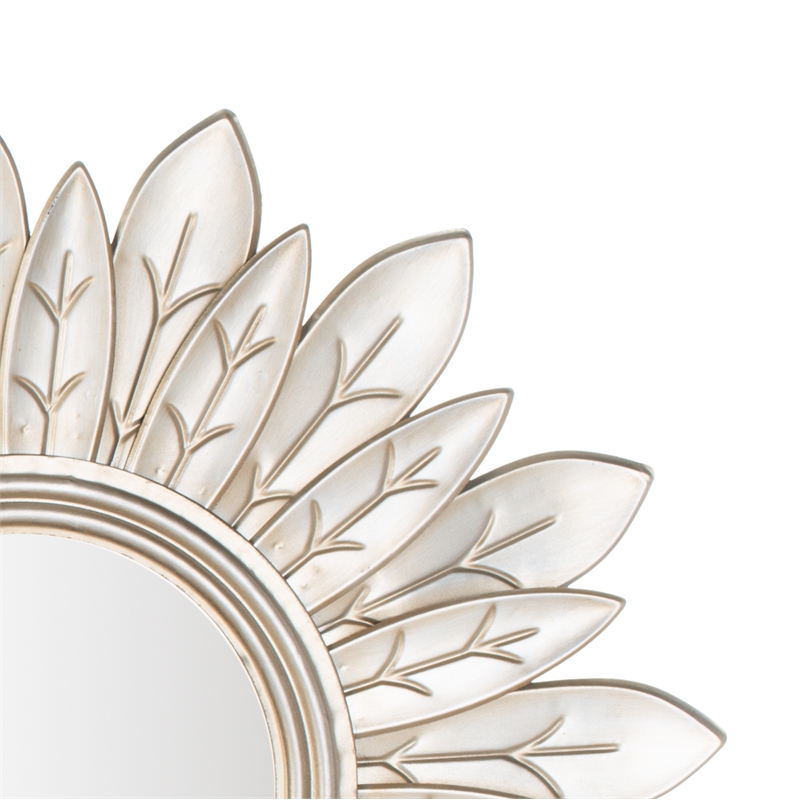 Safavieh Alba Sunburst Wood and Metal Mirror  in Vintage Bronze