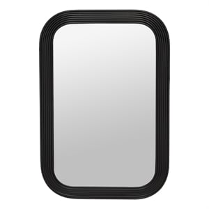 Safavieh Ahna Metal and Glass 24.5&quot Mirror  in Black