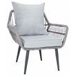Safavieh Elsbeth Wood and Metal 4Pc Living Set in Gray
