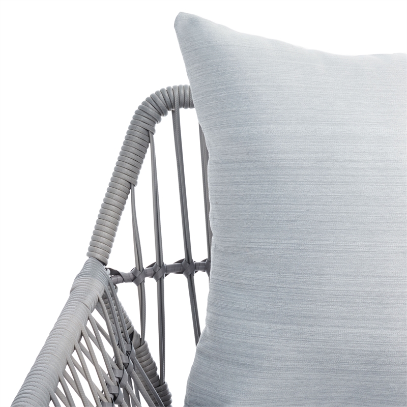 Safavieh Elsbeth Wood and Metal 4Pc Living Set in Gray