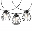 Safavieh Bowne Metal and Glass Led Outdoor String Light in Black