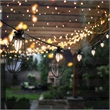 Safavieh Ellina Metal and Glass Led Outdoor String Light in Black