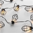 Safavieh Ellina Metal and Glass Led Outdoor String Light in Black