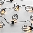Safavieh Ellina Metal and Glass Led Outdoor String Light in Black