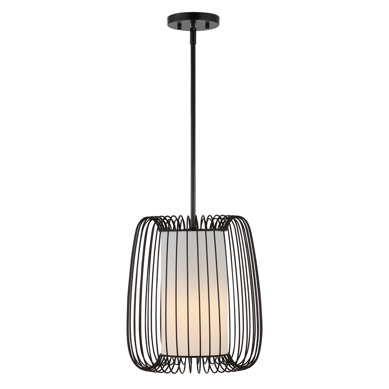 Safavieh Yumi Iron and Fabric 12.5 Inch Pendant in Bronze
