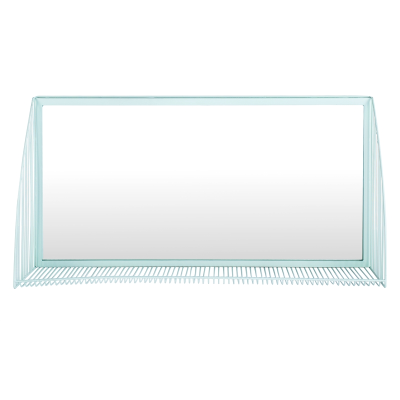 Safavieh Henly Glass and Wood Mirror  in Gray