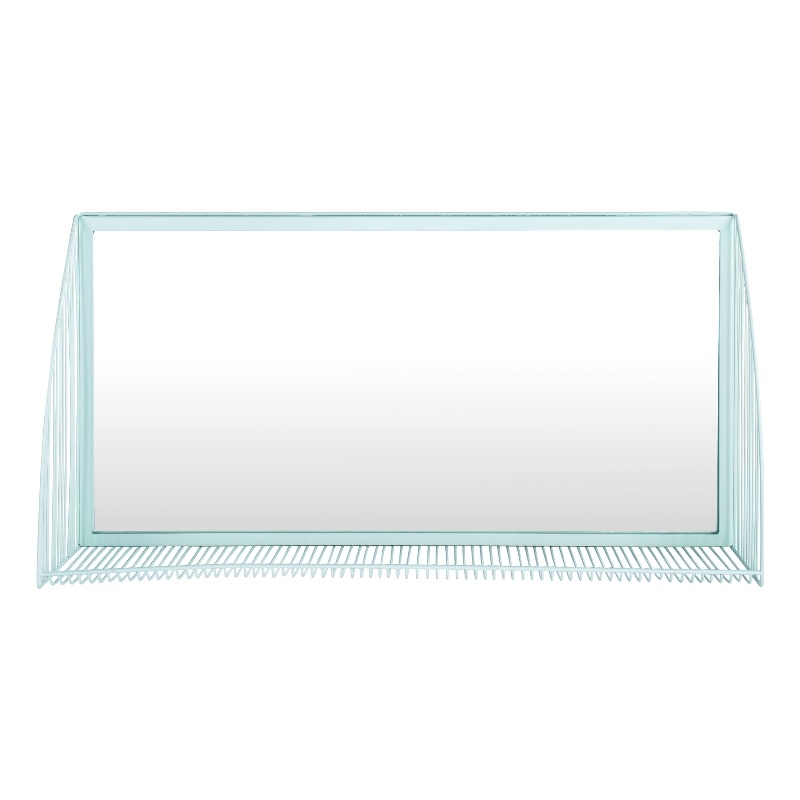 Safavieh Henly Glass and Wood Mirror  in Gray