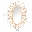 Safavieh Rime Glass and Wood Mirror in Gold