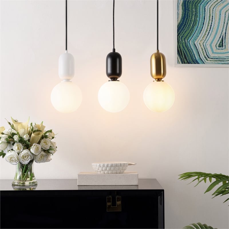 Safavieh Amagiri Glass and Iron 6 Inch Pendant in Multi-Color