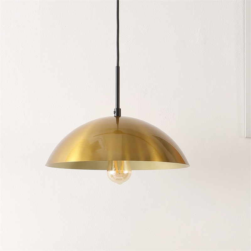 Safavieh Jorden Iron 14 Inch Pendant in Brass / Black