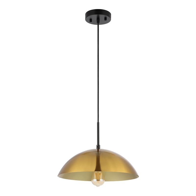 Safavieh Jorden Iron 14 Inch Pendant in Brass / Black