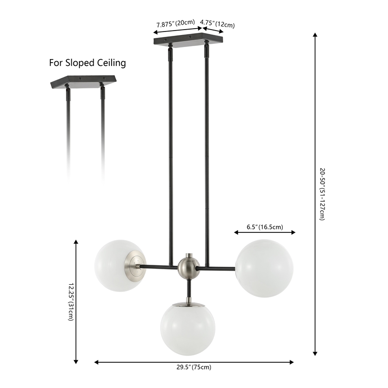 Safavieh Collier Iron and Glass 3Lt 28