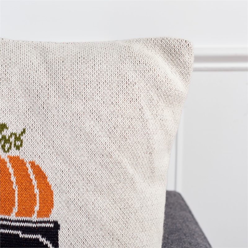 Safavieh Fall Truck Cotton Pillow in Beige