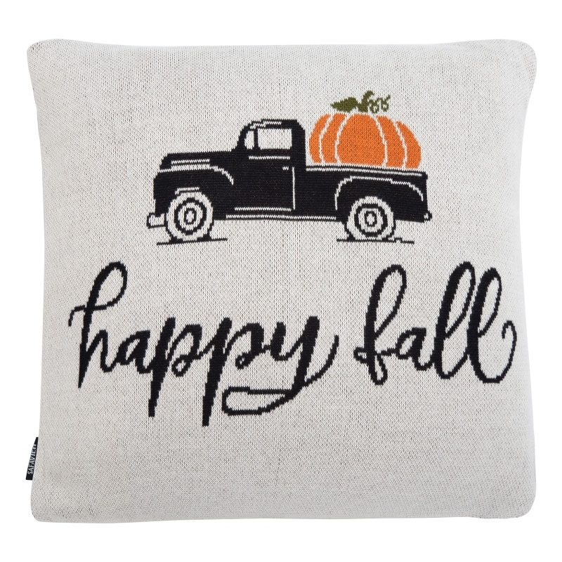 Safavieh Fall Truck Cotton Pillow in Beige