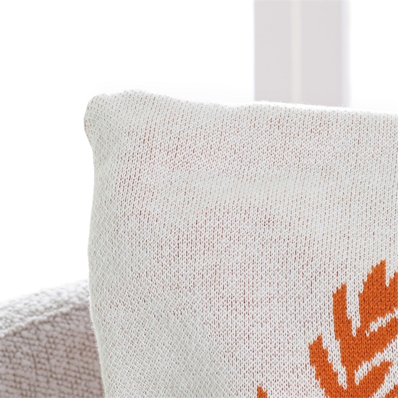 Safavieh Grateful Blessed Cotton Pillow in Orange