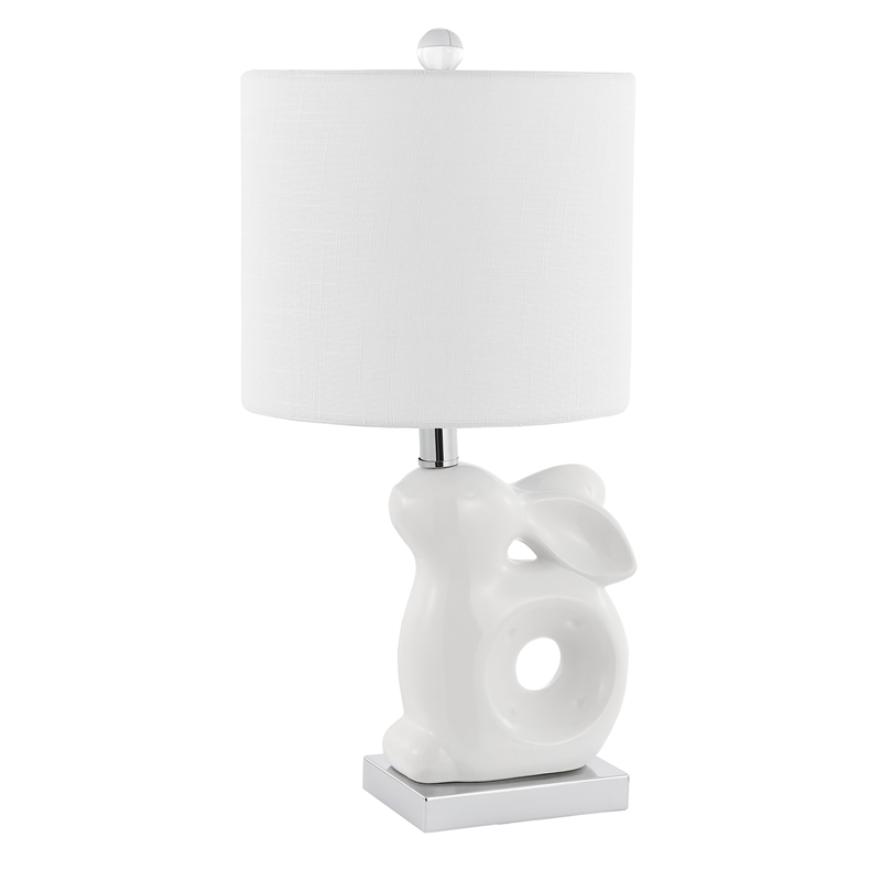 Safavieh Ruby Ceramic and Iron Rabbit Lamp  in White