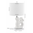 Safavieh Ruby Ceramic and Iron Rabbit Lamp  in White
