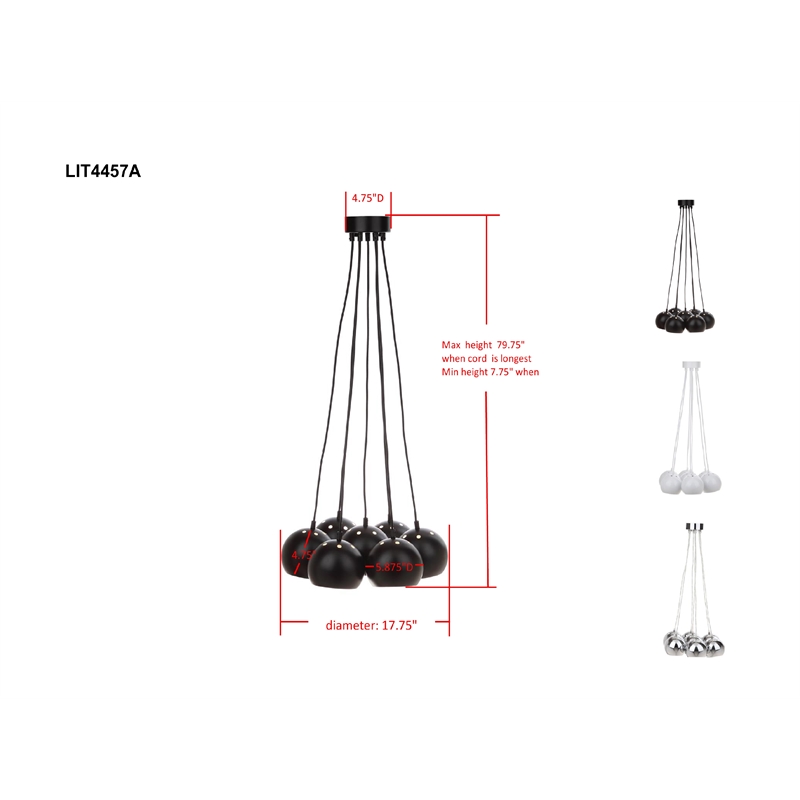 Safavieh Rome Bearing Iron Pendant Lamp in White