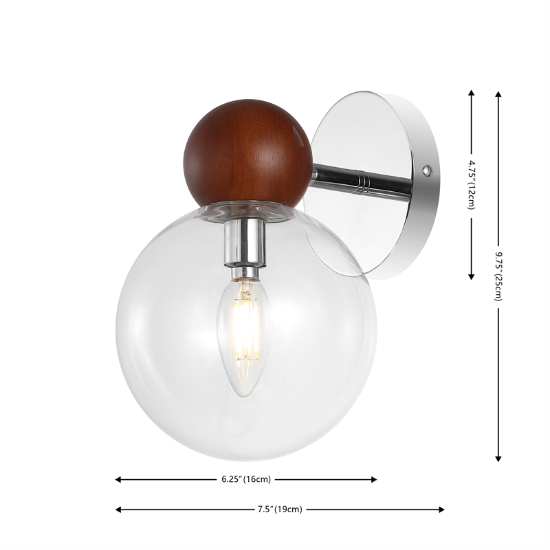 Safavieh Rio Solid Wood and Glass 7.5