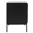 Safavieh Zadie Wood and Iron 2 Drawer Nightstand in Black