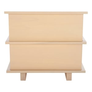 Safavieh Rodney Metal and Wood 2 Drawer Nightstand in White