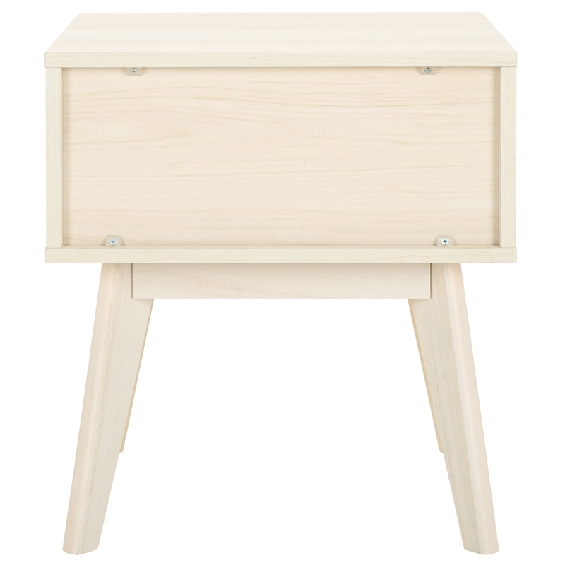 Safavieh Esma Wood 1 Drawer Nightstand in White