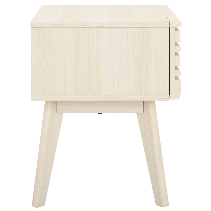 Safavieh Esma Wood 1 Drawer Nightstand in White