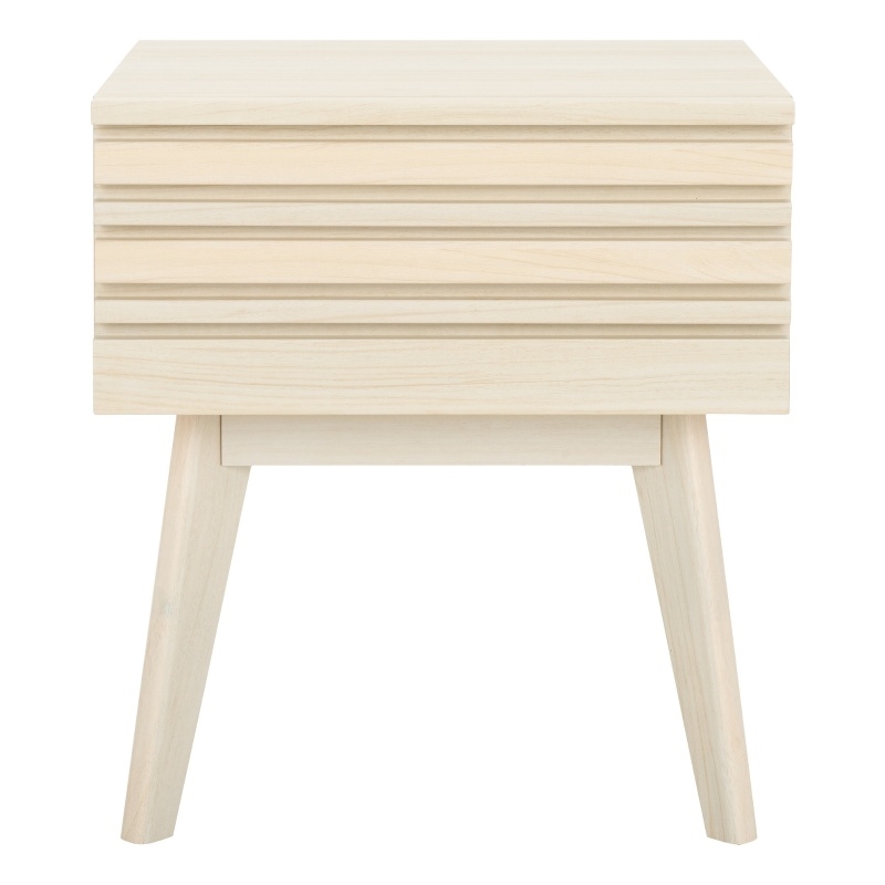 Safavieh Esma Wood 1 Drawer Nightstand in White
