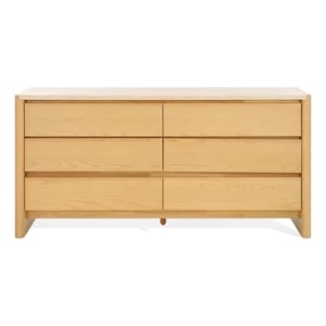 Safavieh Bellarose Metal and Wood Travertine Dresser in Natural / Sand