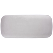 Safavieh Whitley Wood and Velvet Rectangular Ottoman in Gray / Beige