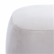 Safavieh Whitley Wood and Velvet Rectangular Ottoman in Gray / Beige
