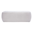 Safavieh Whitley Wood and Velvet Rectangular Ottoman in Gray / Beige