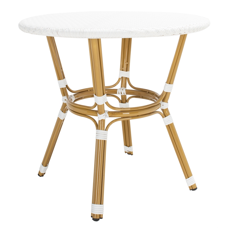 Safavieh Sidford Aluminum Bistro Table in White