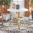 Safavieh Sidford Aluminum Bistro Table in White