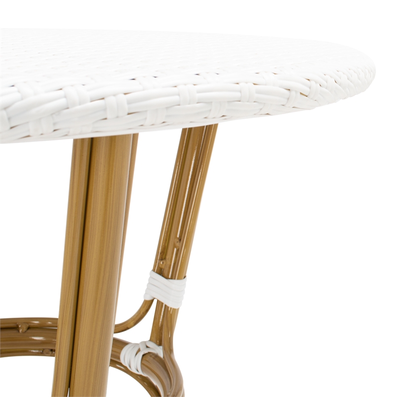 Safavieh Sidford Aluminum Bistro Table in White