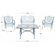 Safavieh Sophie Iron 4 Piece Set  in Blue