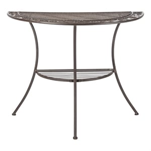 Safavieh Genson Halfmoon  Iron Console Table in Rust