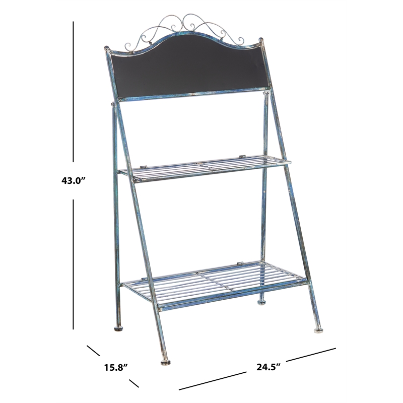Safavieh Natum Iron Plant Stand  in Blue