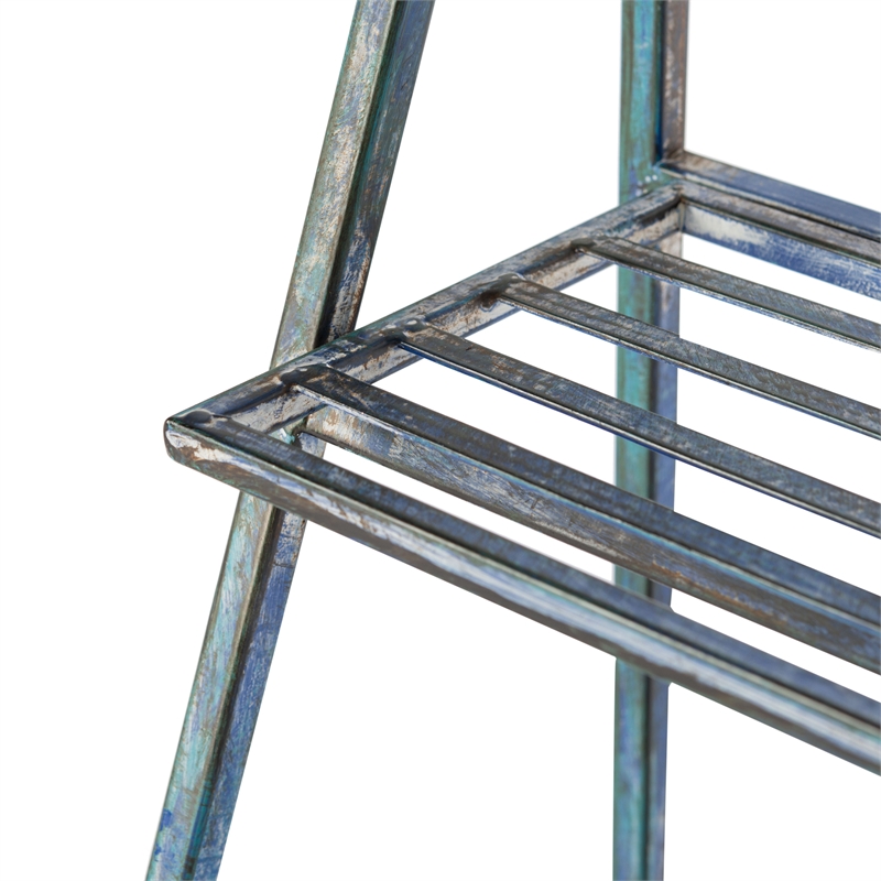 Safavieh Natum Iron Plant Stand  in Blue