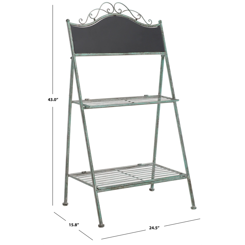 Safavieh Natum Iron Plant Stand in Green