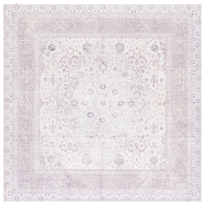 Safavieh Arizona 6'-0&quot x 6'-0&quot Polyester Power Loomed Rug in Ivory / Beige