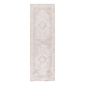 Safavieh Arizona 2'-6&quot x 8'-0&quot Polyester Power Loomed Rug in Beige / Taupe
