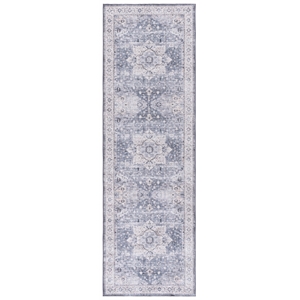 Safavieh Arizona 2'-6&quot x 8'-0&quot Polyester Power Loomed Rug in Gray/ Ivory