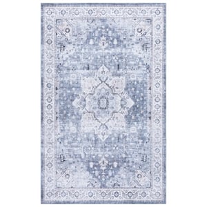 Safavieh Arizona 3'-0&quot x 5'-0&quot Polyester Power Loomed Rug in Gray/ Ivory